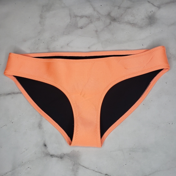 Triangl neoprene neon peach bikini bottoms